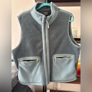 Blue fleece vest